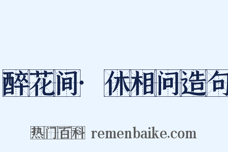 醉花间·休相问造句是什么意思的图片